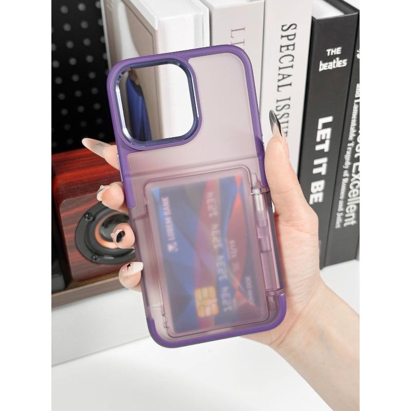 New Product for IPhone16 ProMax Card Case, Skin Friendly Feel, Card Insertion Anti Drop Protective Cover, Ins Style