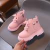 Girls Leather Boots   Autumn Comfortable Outdoor Leisure Kid Boots Toddler British Style Non-slip Children Princess Shoes