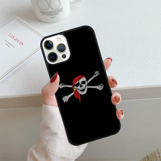 Pirate Skull Cross Bones Phone Case For iPhone 17 Air 14 15 16 16e 13 12 Max Cover For Apple 11 Pro Max Plus Coque