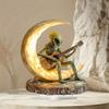 Acrylic Alien Moon Guitar Player Ornament Desktop Decor Gift For Home Office Coffee Shop Decoration