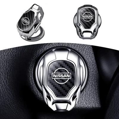 2025 For Nissan Car Accessories One-click Start Button Sticker Protection Cover Decals For Nissan X-trail Qashqai Note Juke Sent
