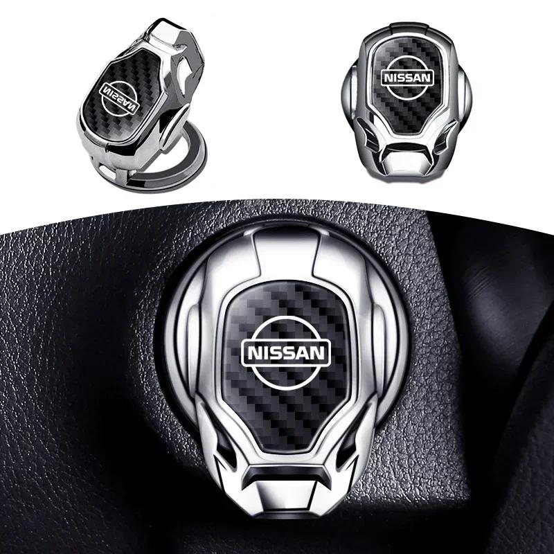 2025 For Nissan Car Accessories One-click Start Button Sticker Protection Cover Decals For Nissan X-trail Qashqai Note Juke Sent