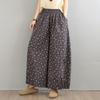 Plus size Vintage plaid high Waist Casual loose spring Summer wide leg Pants Women Trousers
