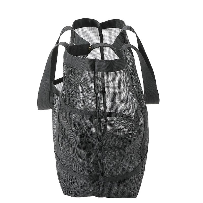 Multiple Compartment Swimming Gear Planner With Wide Padded Pulls Large Capacity Impermeable PVC Net Storage Bag For Pool Beach Travel