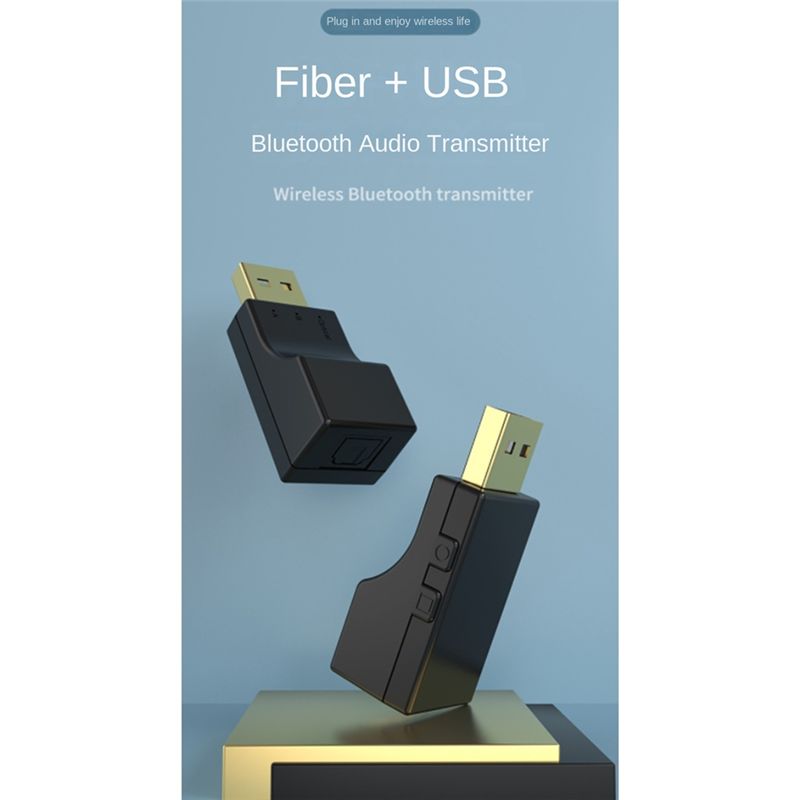 Smart-Dual Stream USB Optical Bluetooth Audio Transmitter Low Latency Stereo Multi-Point Wireless Adapter For PC For TV PS4/3 Xb 6