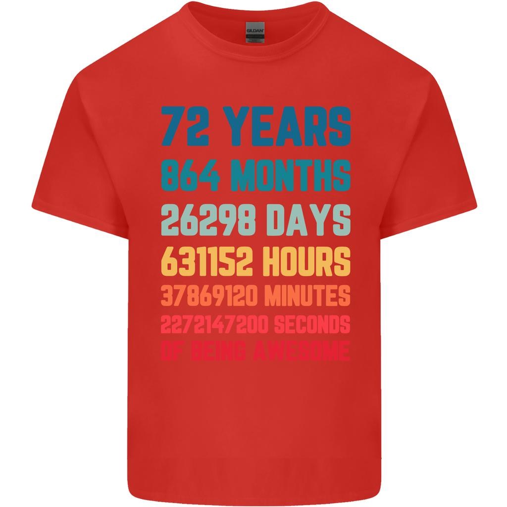 72nd Birthday 72 Year Old Unisexs Light Cotton TShirt