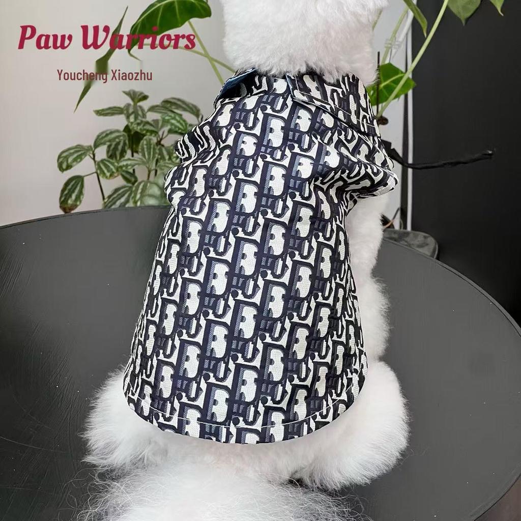 Luxuriöse Jeansweste ohne Ärmel für Hunde - Passend für Golden Retriever, Teddy, Bichon, Schnauzer, Corgi