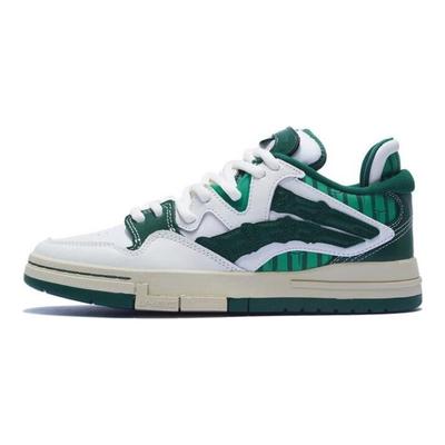 Li Ning Weiw Pro Comfortable Versatile Durable Breathable Low-Top Skate Shoes Men Skate Shoes White Green AECS091-1