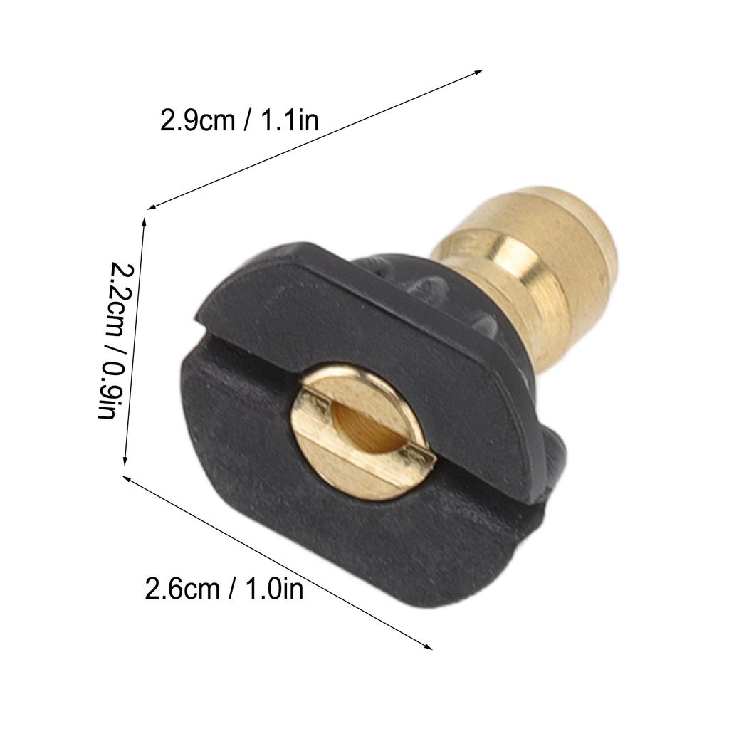 5PCS Pressure Washer Nozzle Big Fan Shape Power Washer Nozzle Tips Rinse Jet Stream Nozzle Kit 030 1.07mm / 0.042in