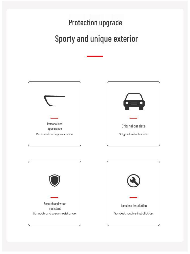 Tesla Model 3/Y Kohlefaser Windabweiser-Abdeckung & Nebelscheinwerfer-Spoiler Set