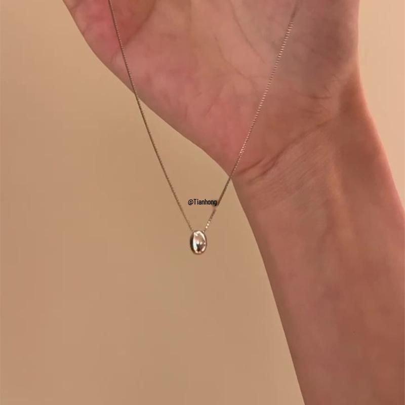 2025 New Style Acacia Bean Clavicle Necklace in 925 Sterling Silver for Women - Elegant Light Luxury Design