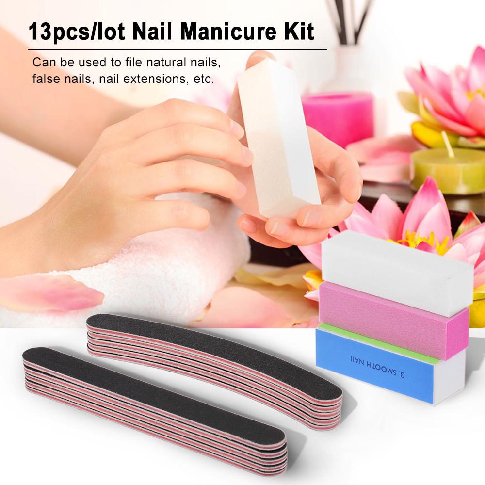 10 Stück Nagelpuffer Aus Schwamm – Weiße Schleifblöcke Für Maniküre & Pediküre, Grob Bis Fein