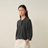 LESS Polo Collar Mid-Sleeve Cashmere Pullover