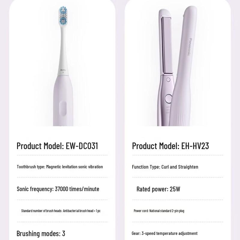 Panasonic Women's Travel Oral Care Set CN plug (adapter included)