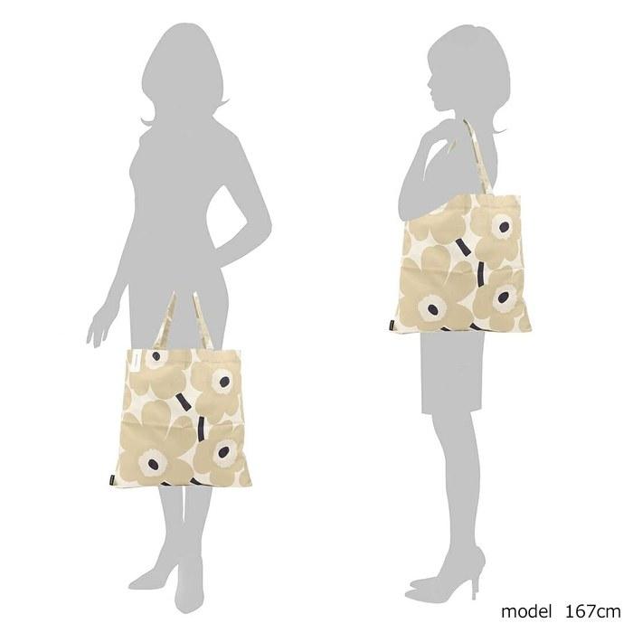 Marimekko Tote Bag Pieni Unikko Beige Women's 069915 185 A4 Size Beige / White
