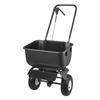 Schiebe-Rasenstreuer, 3,6m Streubreite, Streuwagen mit 36,3kg Ladekapazität & 10 Zoll All-Terrain-Reifen, Handgeführter Garten- und Rasenstreuer