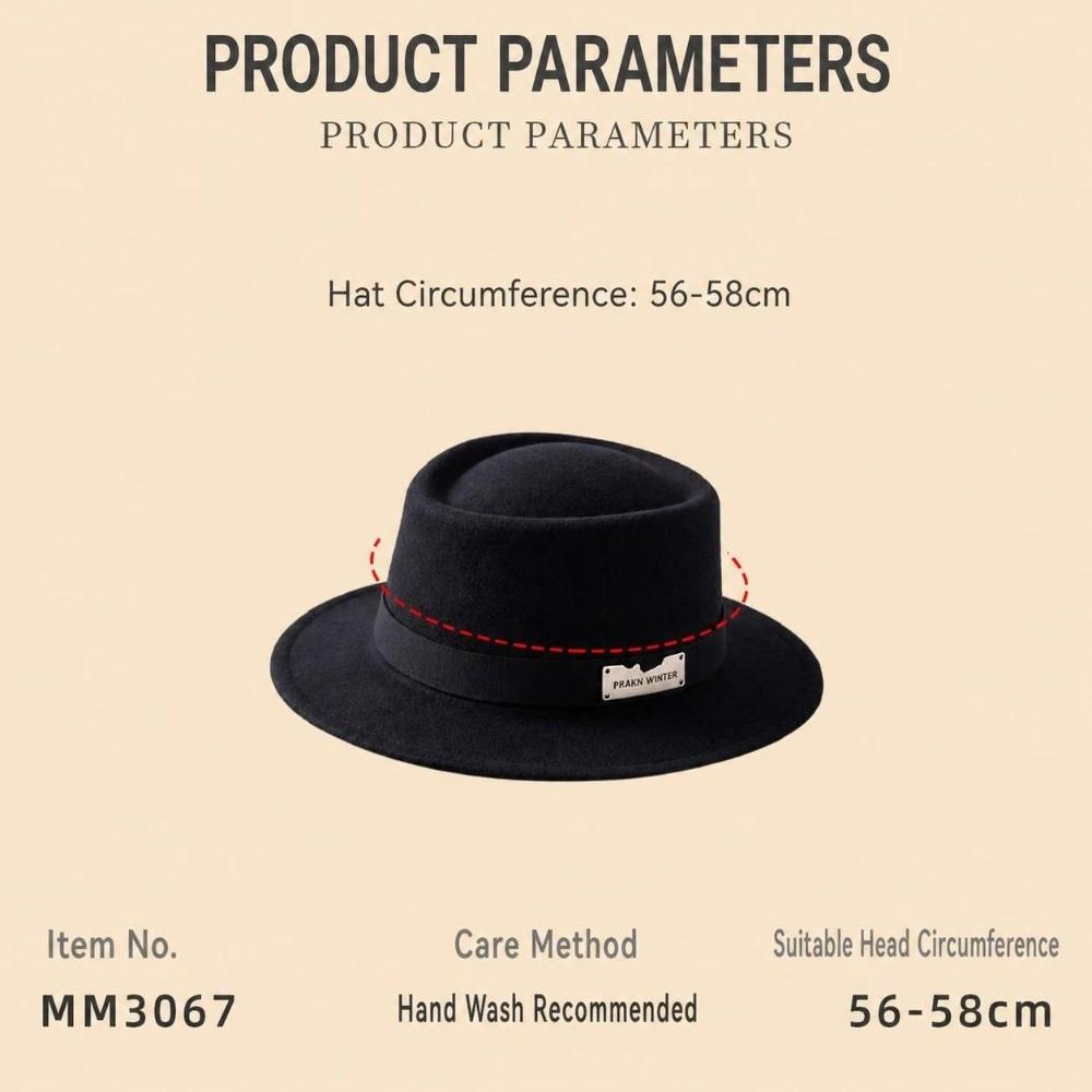 Wool Felt Women's Wool Hat Flat Top French Fedora Hat New Retro Lady Hat  Autumn Winter Daily Wear
