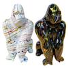 Creative Graffiti Art Gorilla Sculpture, Living Room Bookshelf Decoration Animal Statue, Resin Crafts, Modern Home Decoration