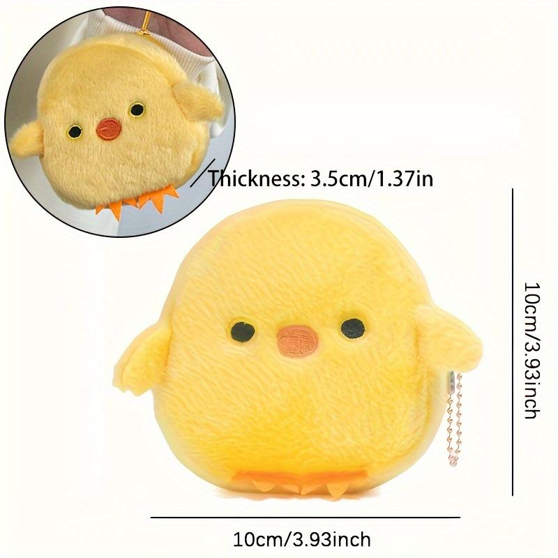 Cute and Silly Little Yellow Chicken Creative Plush Coin Purse. Can Hold Various Small Items. Suitable for Valentine's Day Gifts