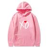 Mens Oversized Hooded Sweatshirt With XO Letter Print Loose Fit Streetwear Casual Top