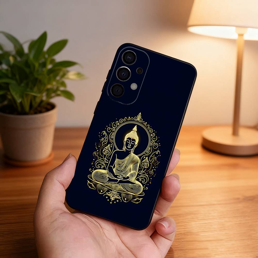 Buddha Art Pattern Phone Case For Samsung S25,S24,S21,S22,S23,S30,Ultra,S20,Plus,Fe,Lite,5G Black Cover