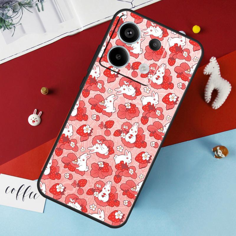 Cute Strawberry Case For Xiaomi Redmi Note 14 12 11 10 13 Pro 15 Pro Plus Redmi 15 14C 10C 12C 13C 15C Cover
