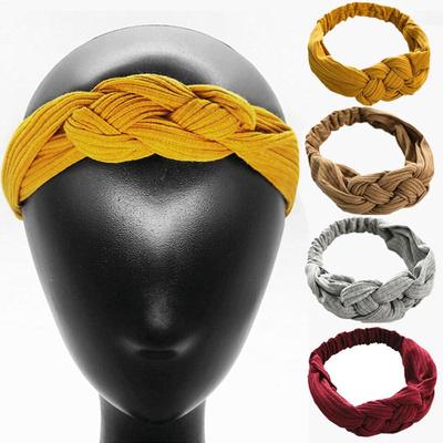 Vintage Knot Headband for Women Twisted Elastic Hairbands Cross Criss Headwrap Cotton Yoga Head Bands Bandage Hair Accessories