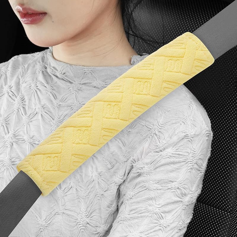 JUSTTOP 2-Pack Universal Car Seat Belt Pads Cover For A More Comfortable Driving, Seat Belt Shoulder Strap Covers Harness Pad For Car Interior