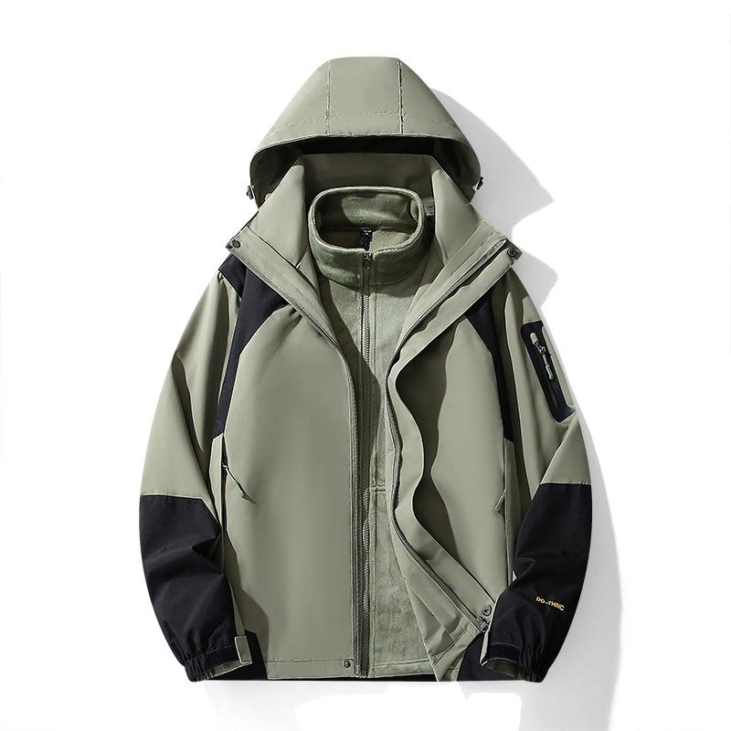 

Куртка из мианового бархата на осень и зиму для мужчин, куртка-три-в-одном из двух частей для мужчин и женщин 4XL