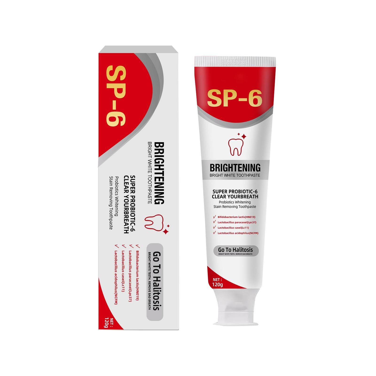 

Sp 6 Ультра отбеливающая зубная паста Sp 6 Ультра отбеливающая зубная паста Sp - 6 Пробиотическая осветляющая зубная пастаГлубоко очищающая зубная паста One Size