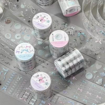 INS DIY Dekor Kpop Fotokartenaufkleber Spitze Schleife Herz Stil Sammelalbum Journal Aufkleber Süße Washi Tape Aufkleber Studentenbedarf