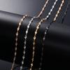 Yadreva Lip Embossed Chain 2.5mm Thin Stainless Steel Necklace Handmade Link Waterproof Jewelry Accessories