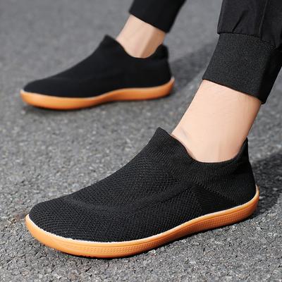 Men Shoes Wide Barefoot Shoes for Men Outdoor Minimalist Walking Sneakers Breathable Comfortable Puls Size 39-46 Black Shoes