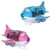 Electric Toy LED Lights Music Airplane Toys Blue/Pink Aircraft Toy LED Plane Model  Birthday Gift