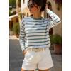 Minimalist Women's Long Sleeve T-Shirt, Premium Quality Soft Fabric, Loose Boxy Silhouette for All-Day Comfort