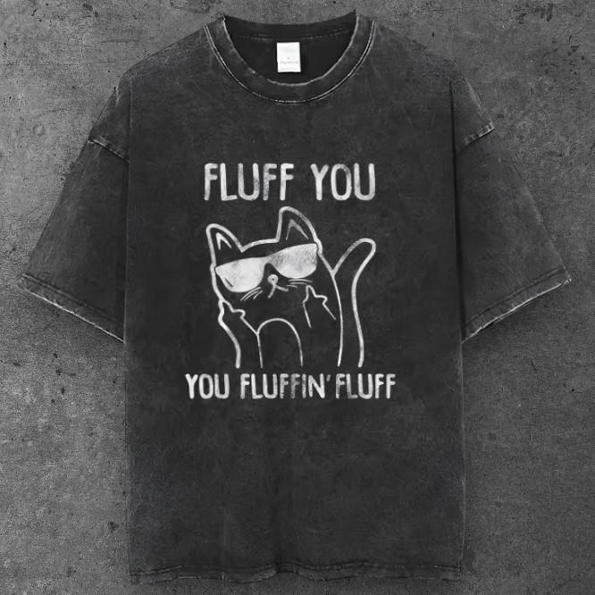 Unisex Sassy Cat Oversized T Shirt Washed Black Grunge Aesthetic S-2XL S разноцветный