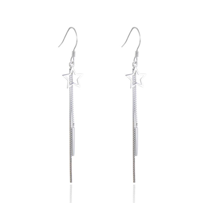 Pendientes Lindon de plata de ley 925, pendientes colgantes para mujer, regalos de fiesta de boda