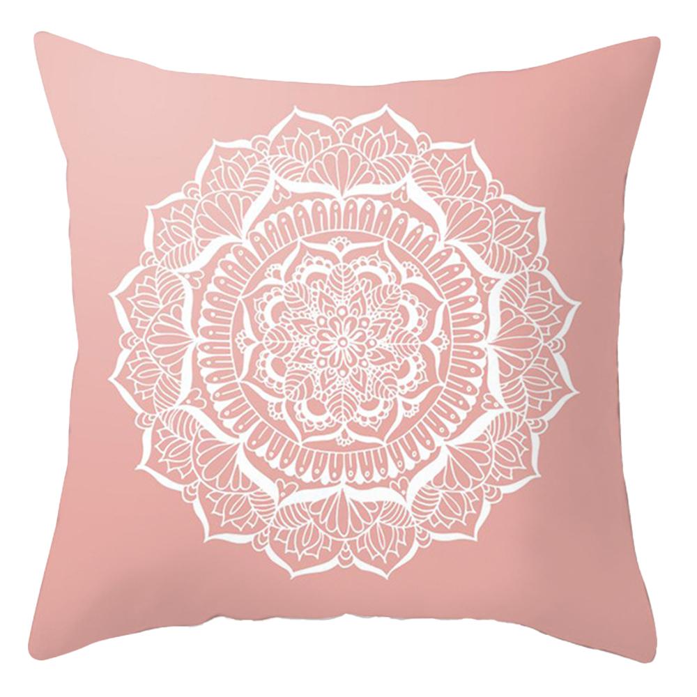 Taie d'oreiller de luxe à imprimé plumes roses, taie d'oreiller géométrique en marbre, housse de coussin, oreiller