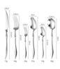 French 304 Stainless Steel Cutlery Sets Heavy Fork Spoon Knife Table Full Service Table Wedding Decoration Utensils Kitchen
