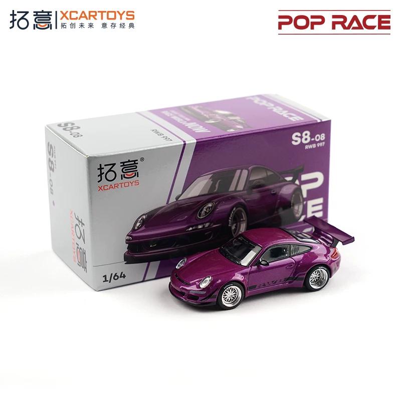 Enigma / Xcartoys X Pop Race 1:64 Rwb997 GT-Flügel Lila Box / Blister-Version Pre015 Diecast Modellauto gray