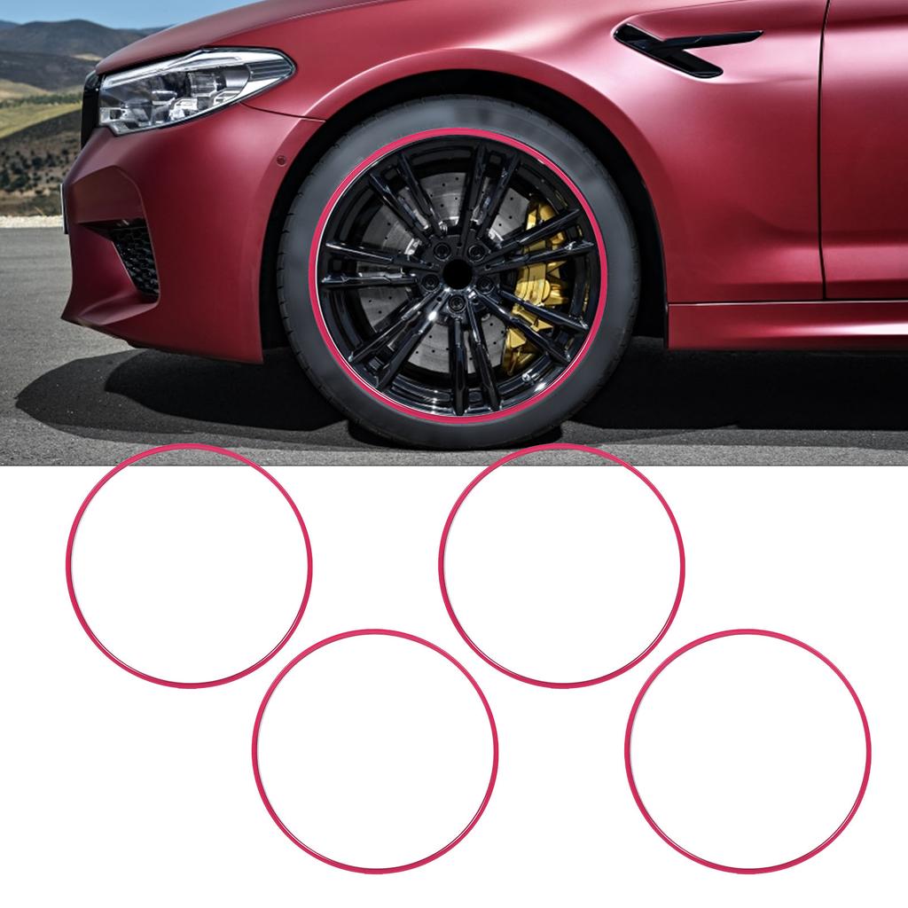 4pcs Wheel Rim Protector Curb Rash Prevention Self Adhesive Universal ABS Rim Guard Trim Rings for 1