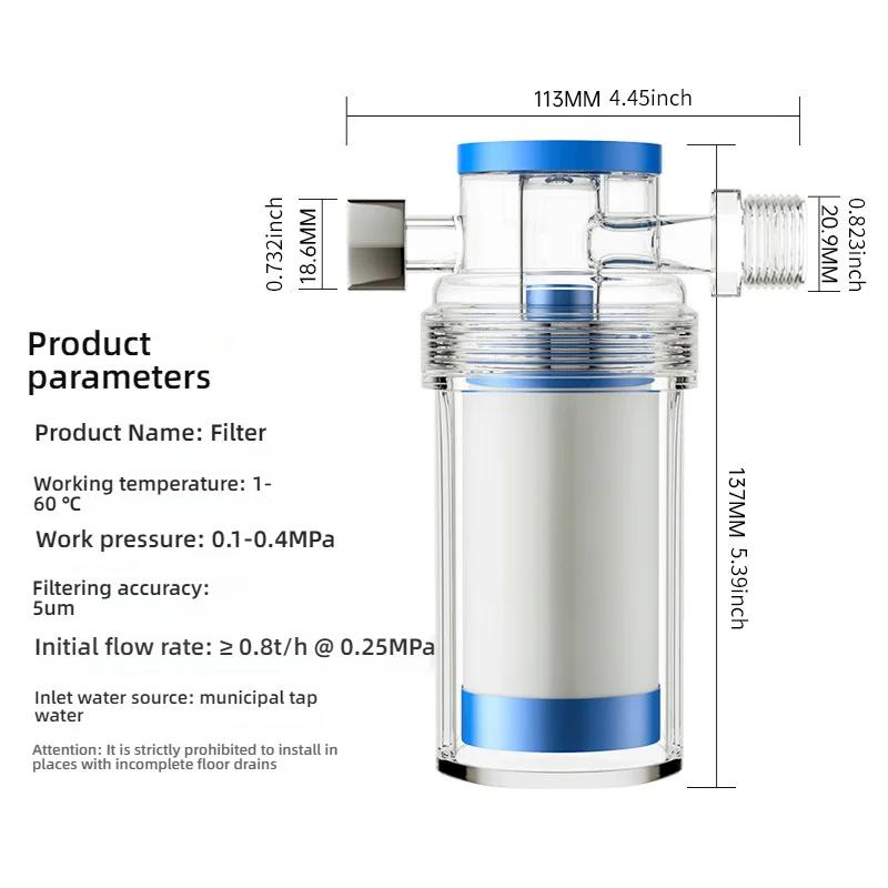 Purifier Output Universal Water Pipe Filter Pp Cotton Shower Bath Sprayer Strainer Faucet Filter Water Heater Kitchen Bathroom
