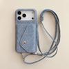 Lanyard Phone Case for iPhone 17 Air 16E 15 14 11 Pro Max 13 12 11 Mini X XS XR 8 Plus Wallet Card Holder Leather Cover