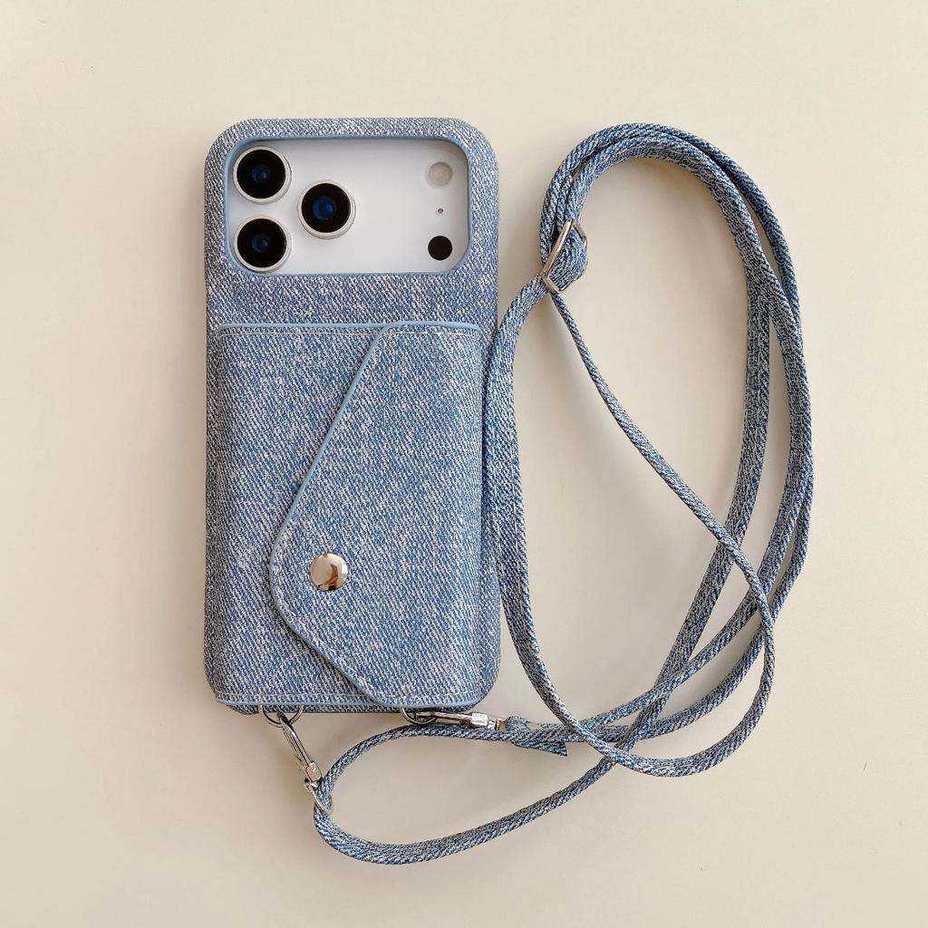 Lanyard Phone Case for iPhone 17 Air 16E 15 14 11 Pro Max 13 12 11 Mini X XS XR 8 Plus Wallet Card Holder Leather Cover