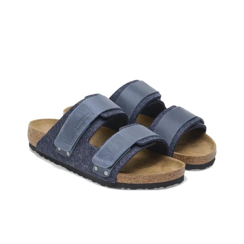Birkenstock Uji Unisex Comfort Versatile EVA Anti-slip Slide Sandals Blue Regular Fit 1028352 43