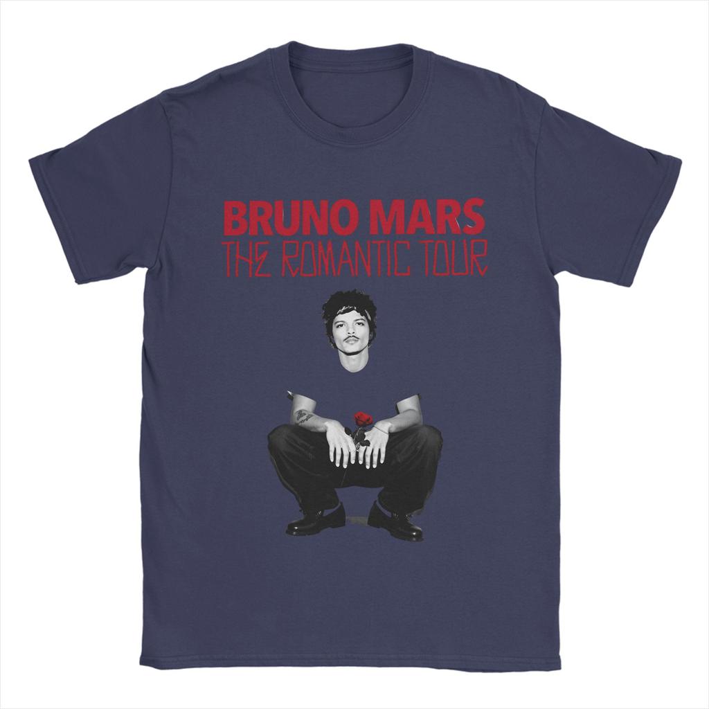 Ganzjahres Bruno Mars 2026 THE ROUnisexTIC TOUR T-Shirt Für Unisex Baumwoll-T-Shirts Kurzarm Kleidung