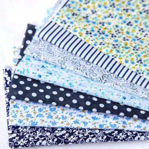 

7Pcs 100% Cotton Fabric Assorted Pre-Cut Floral Cloth Sewing Patchwork Bundle DIY Decor Needlework DIY Handmade Material 25*25cm Темно-синій