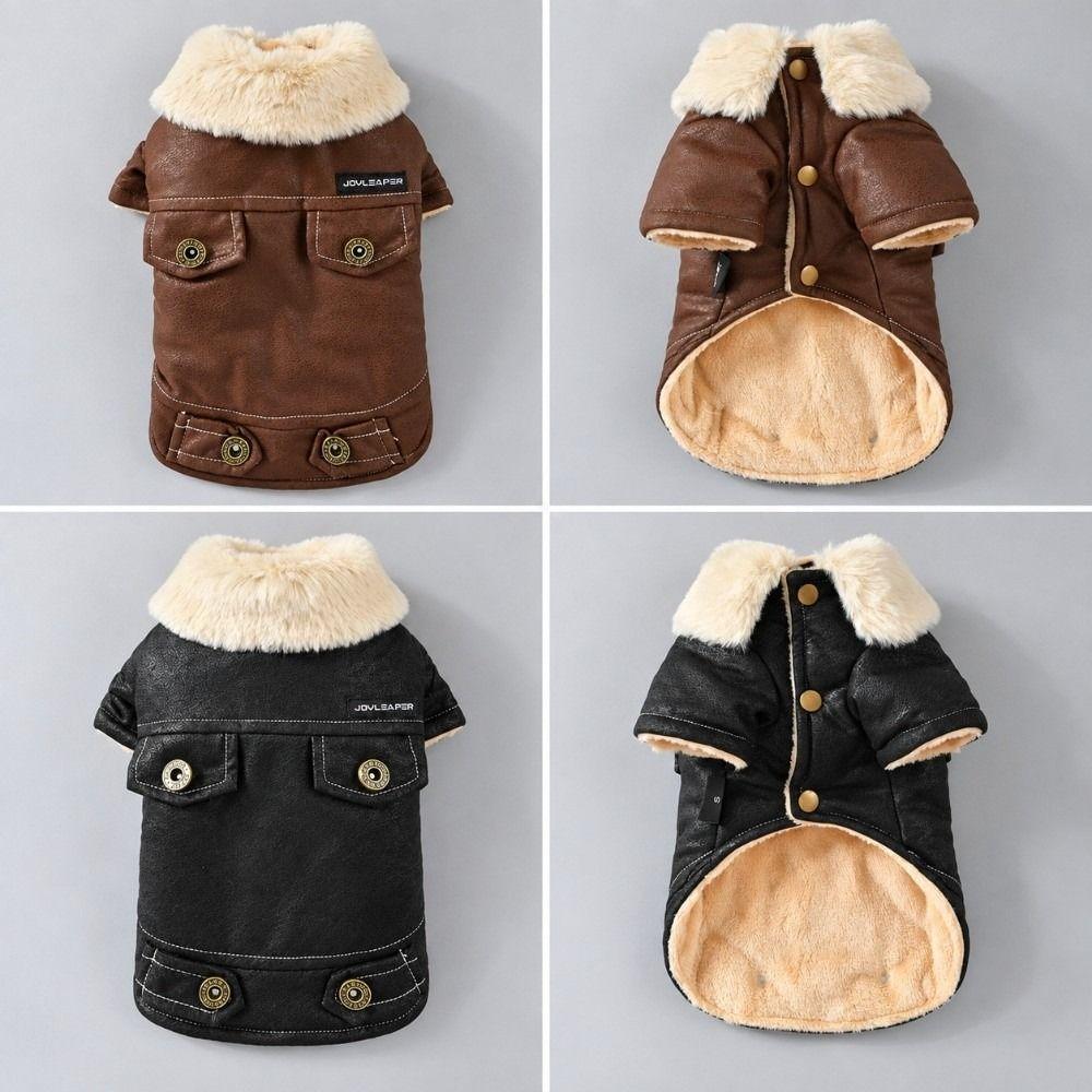 Fur Lining Fur Jacket Windproof Feature Warm Pet Clothes Warm Pet Winter Coat Winter
