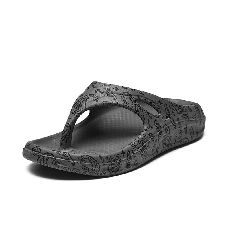 Fashion Printed Beach Slippers For Men Summer Slippers For Women Men Flip Flops Comfortable Lightweight Men Eva Slippers 2024