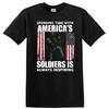 Support Our Troops Military Veterans T Shirt American Flag Soldiers Tee